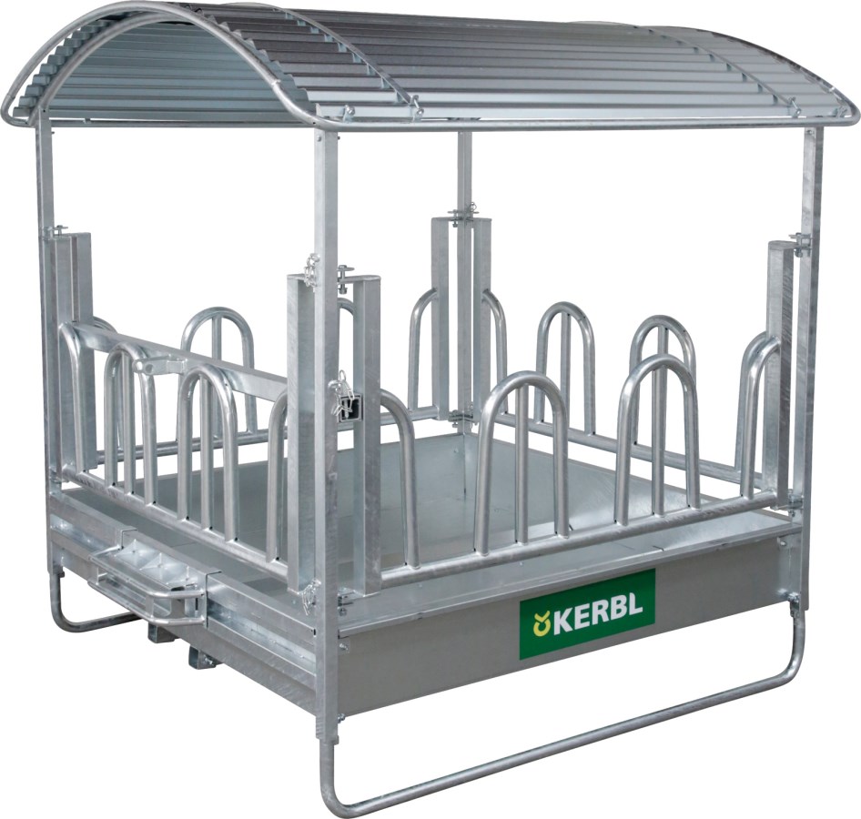 KERBL Viereckraufe mit Palisadenfressgitter