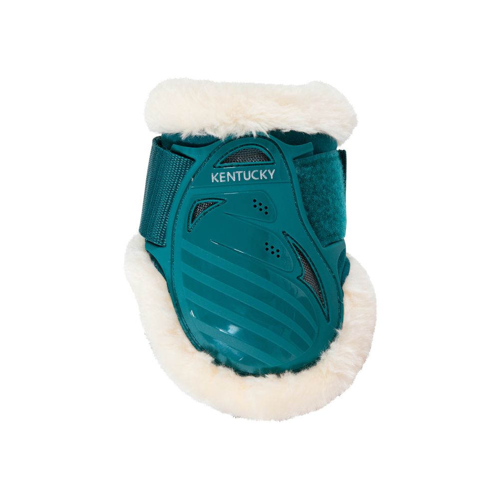 KENTUCKY® HORSEWEAR vegane Lammfell-Streichkappe Young Horse, smaragdgrün