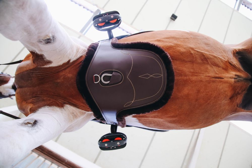 KENTUCKY® HORSEWEAR Schaffell-Gurtschoner für Stollengurt, braun