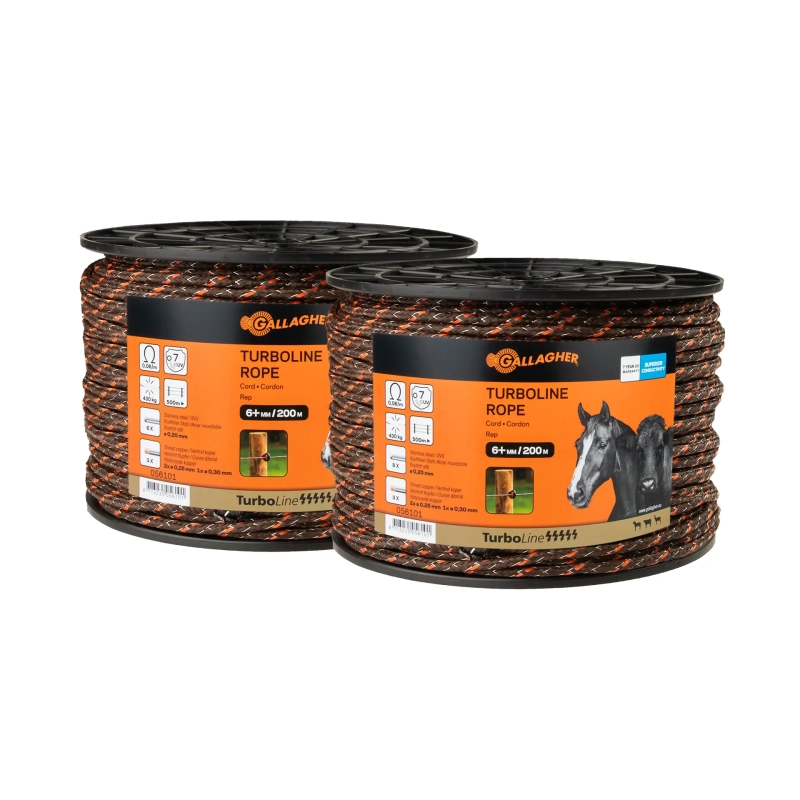 GALLAGHER Duopack Elektrozaun TurboLine Cord, terra