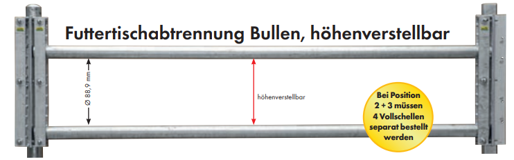 PATURA Halter für Futtertischabtrennung Bullen