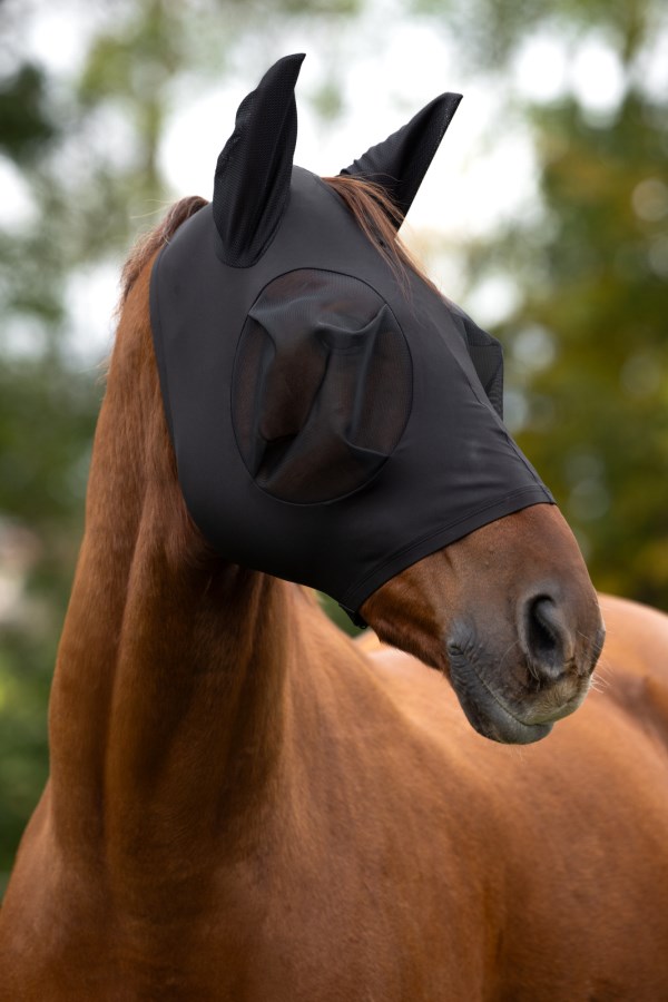 KERBL Fliegenschutzmaske FinoStretch Zipper, schwarz