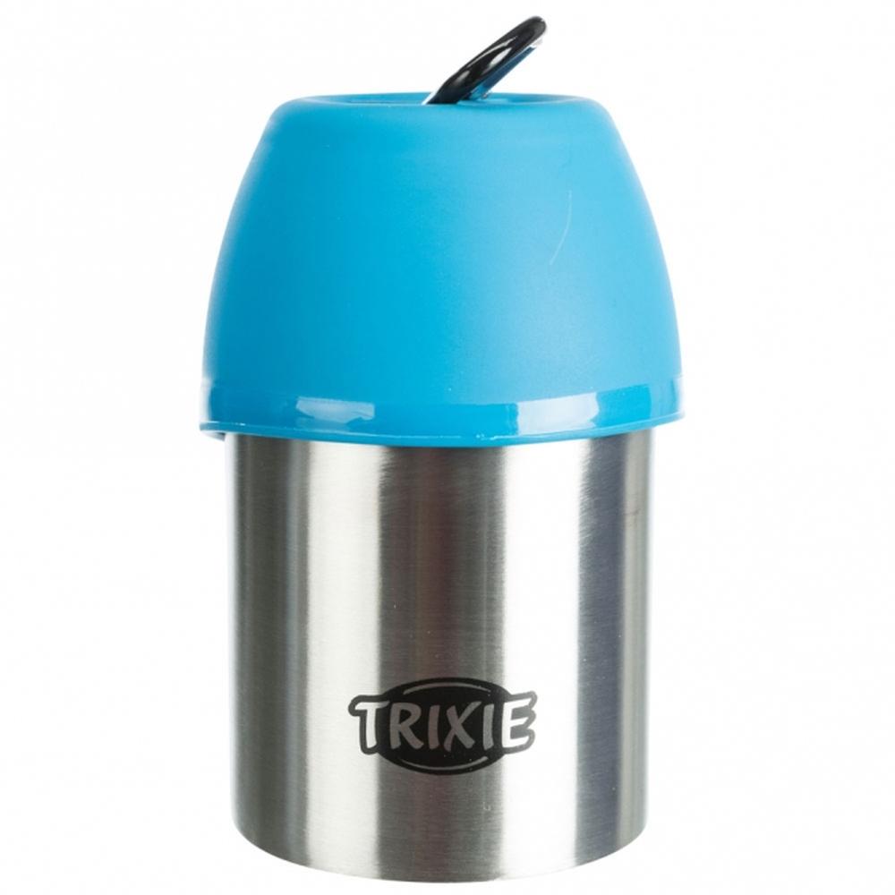 TRIXIE Edelstahlflasche mit Trinknapf