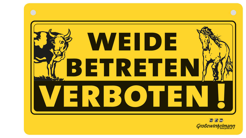 Warnschild Weidezaun