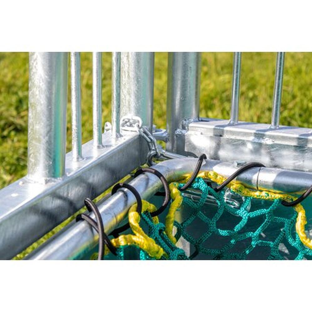 PATURA Rahmen für Futtersparnetze für Viereckraufe mit Sicherheits-Palisadenfressgittern