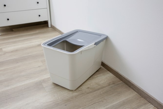 KERBL Katzentoilette Buxo,grau/blau, 56 x 39 x 38,5 cm, mit Schaufel