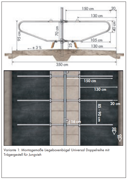 PATURA Liegeboxenbügel Universal - für Jungvieh