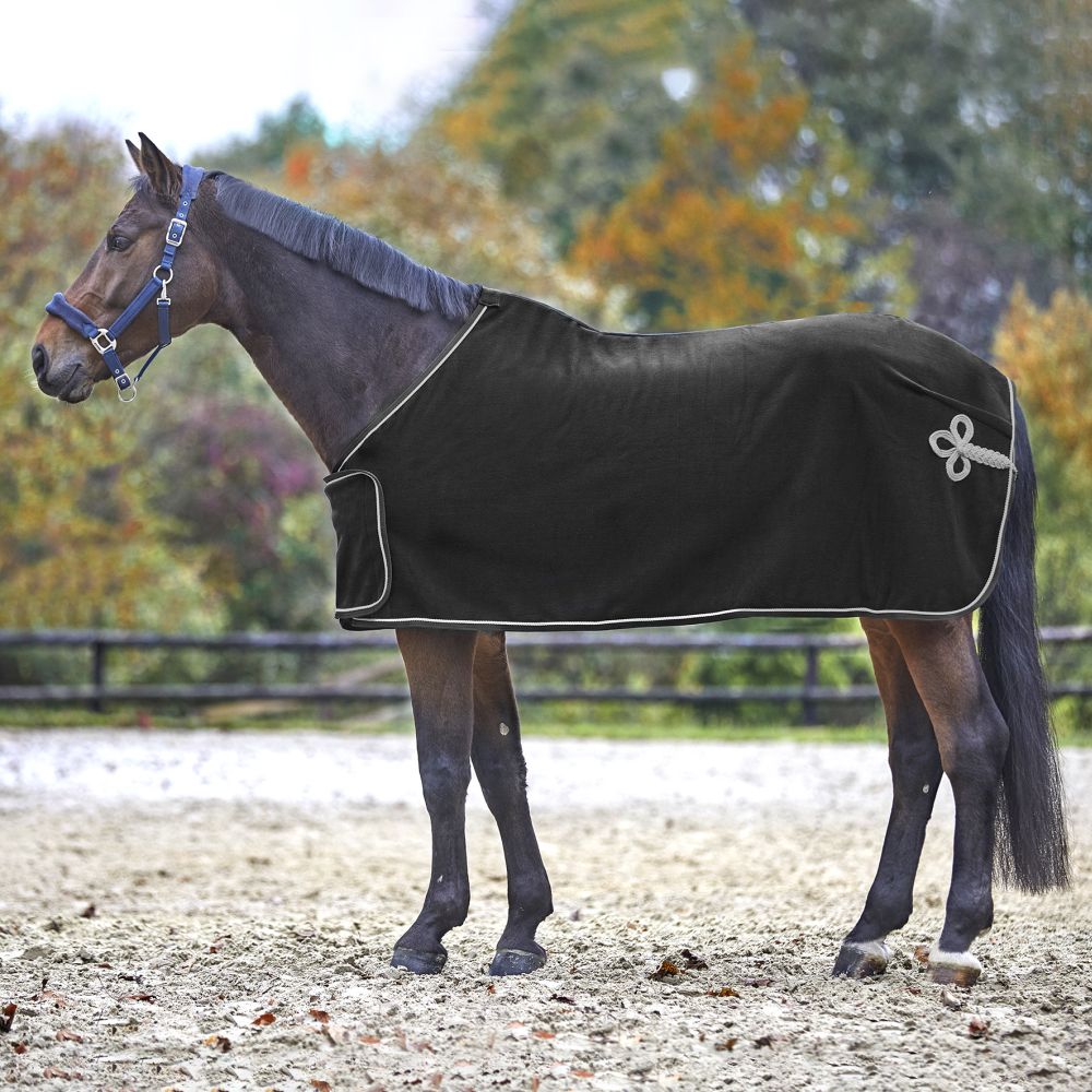 WALDHAUSEN Fleece- & Sponsorendecke, schwarz/silber