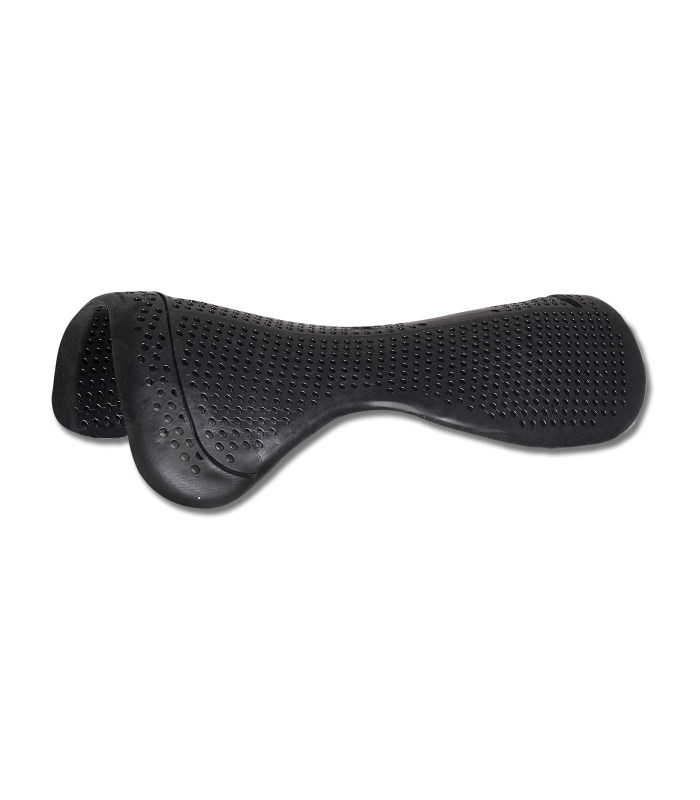 WALDHAUSEN Gel-Pad Basic in Schwarz. Anatomisch geformte Sattelunterlage mit genoppter Oberfläche für rutschfesten Halt.