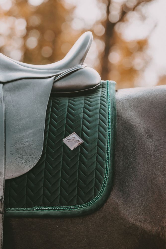 KENTUCKY® HORSEWEAR Schabracke Velvet Pearls Dressur, pinien-grün