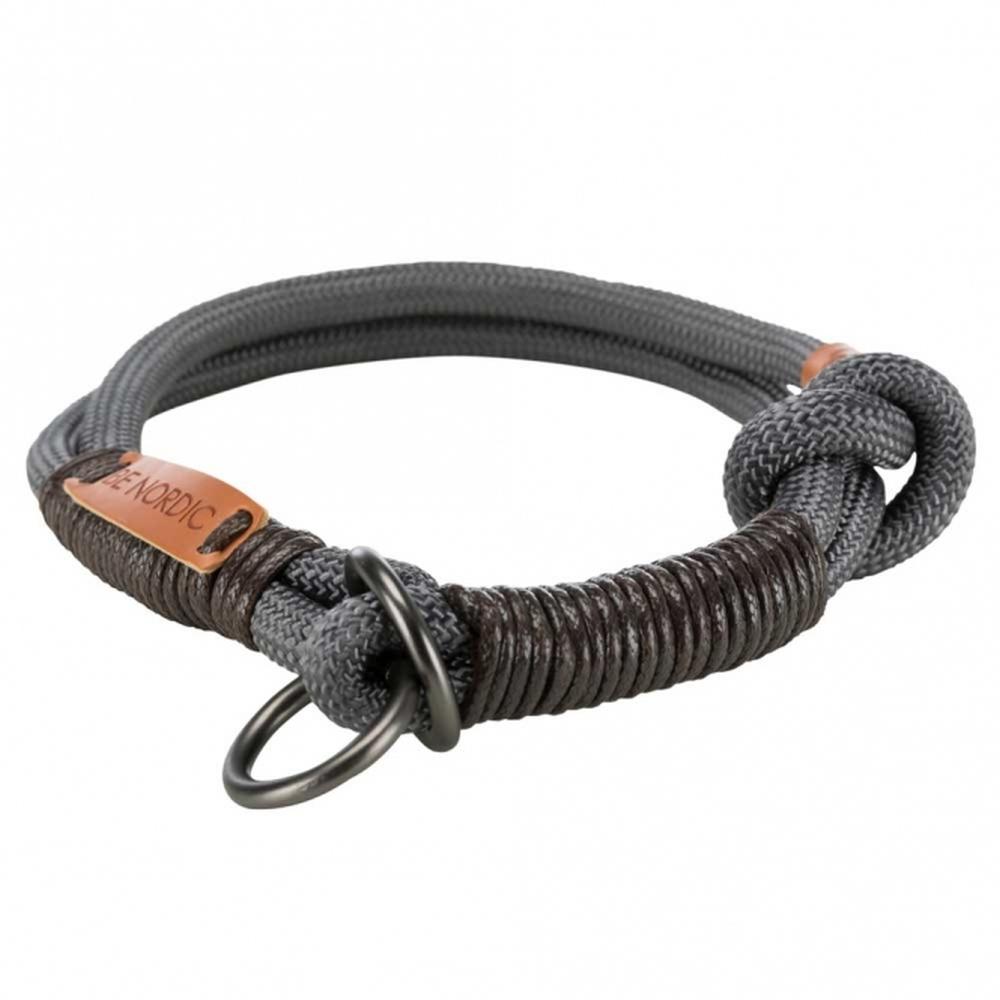 TRIXIE BE NORDIC Zug-Stopp-Halsband, dunkelgrau/braun