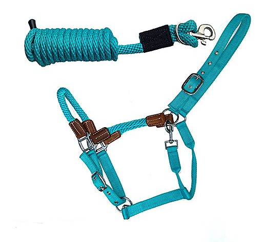 WESTERN IMPORTS® HYBRID ROPE HALTER, pacific