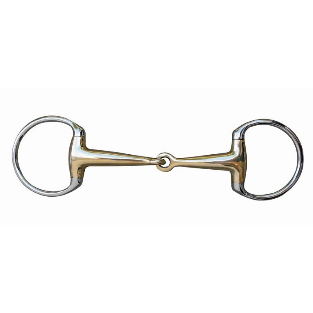 Olivenkopfgebiss, 18 mm Argentan mit Edelstahlring