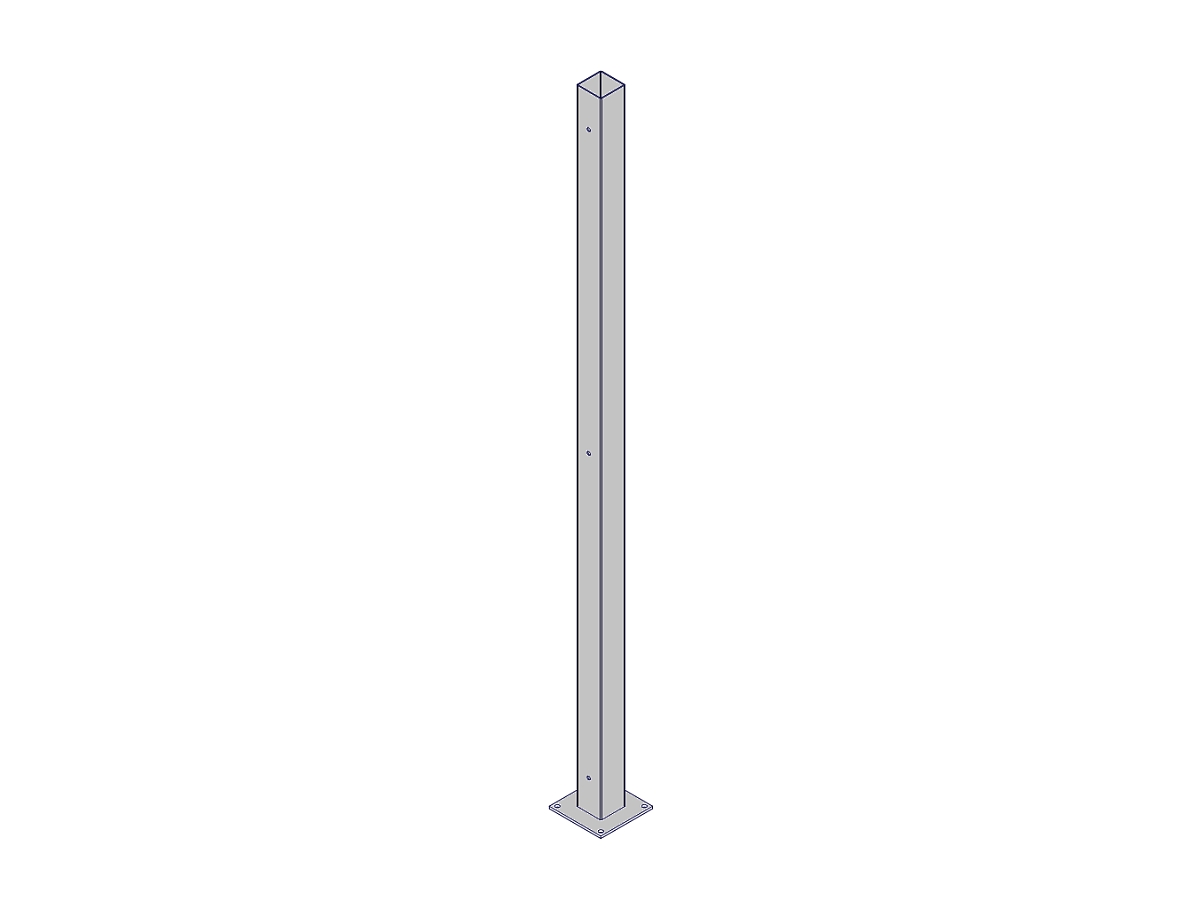 GROWI® Zwischenpfosten / Zusatzpfosten 90 x 90 x 2300 mm