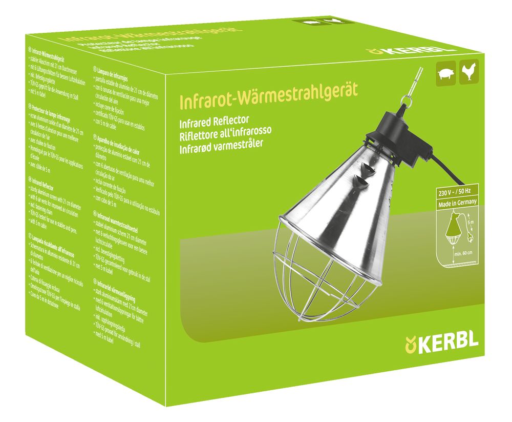 KERBL Infrarot-Wärmestrahlgerät, Durchmesser 21 cm