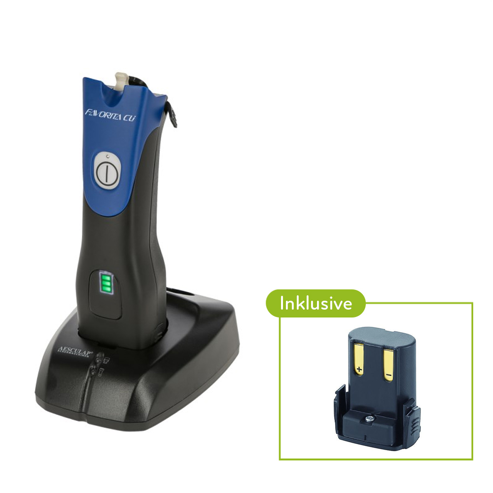 AESCULAP Akkuschermaschine Favorita CLi ohne Scherkopf, blau