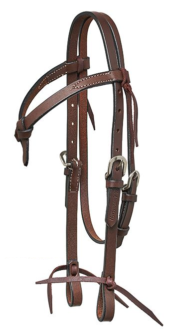 WESTERN IMPORTS® PONY KOPFSTÜCK, GEKNOTETES STIRNBAND, DUNKEL GEÖLT