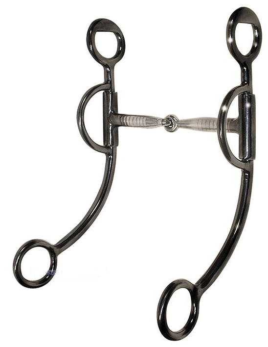 WESTERN IMPORTS® Snaffle Bit with short Shanks, schwarz 