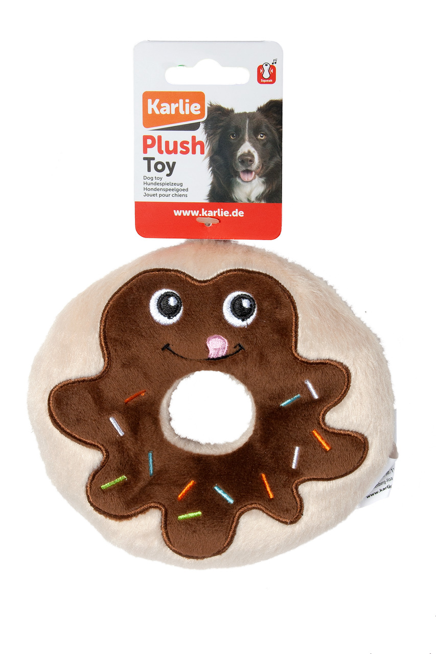 Hundespielzeug Plüsch Schoko Donut