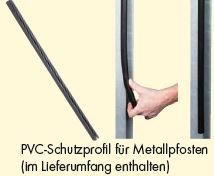 PVC-Schutzprofil für Metallpfosten