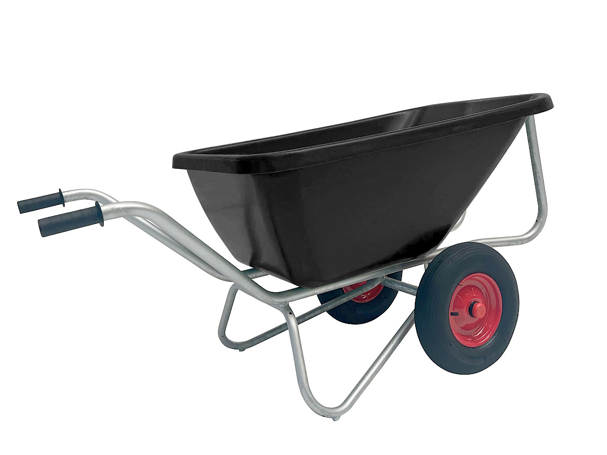 GROWI® Compactkarre Big Ben 2-rädrig 180 l in schwarz