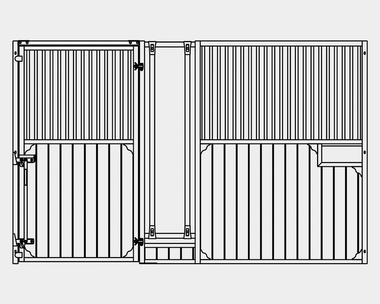 GROWI® Pferdeboxenfront Walina