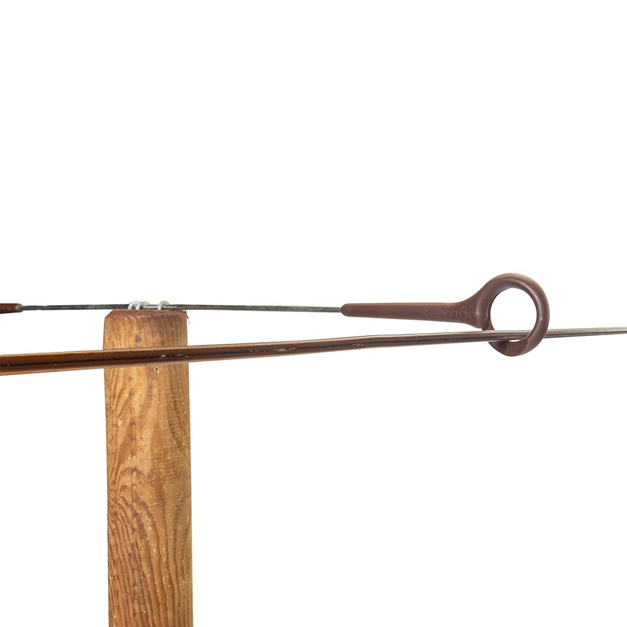 GALLAGHER Abstandhalter doppelt 80 cm mit Ösenisolato, terra