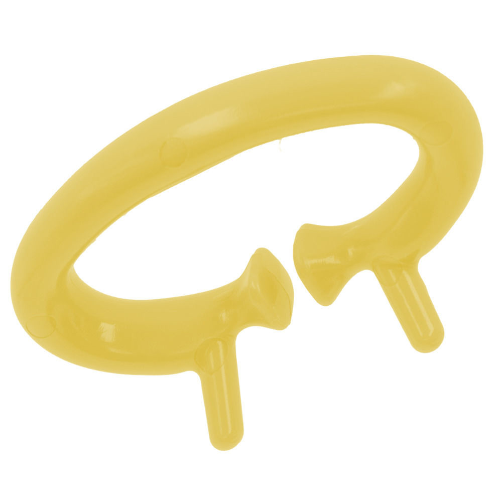 Viehsaugentwöhner SuckStop Müller Viehsaugentwöhner SuckStop Mueller aus gelbem Kunststoff in offener Ringform zur Entwöhnung von Kälbern.