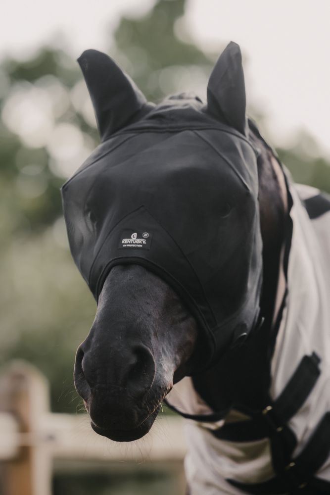 KENTUCKY® HORSEWEAR Fliegenmaske Classic mit Ohren, schwarz