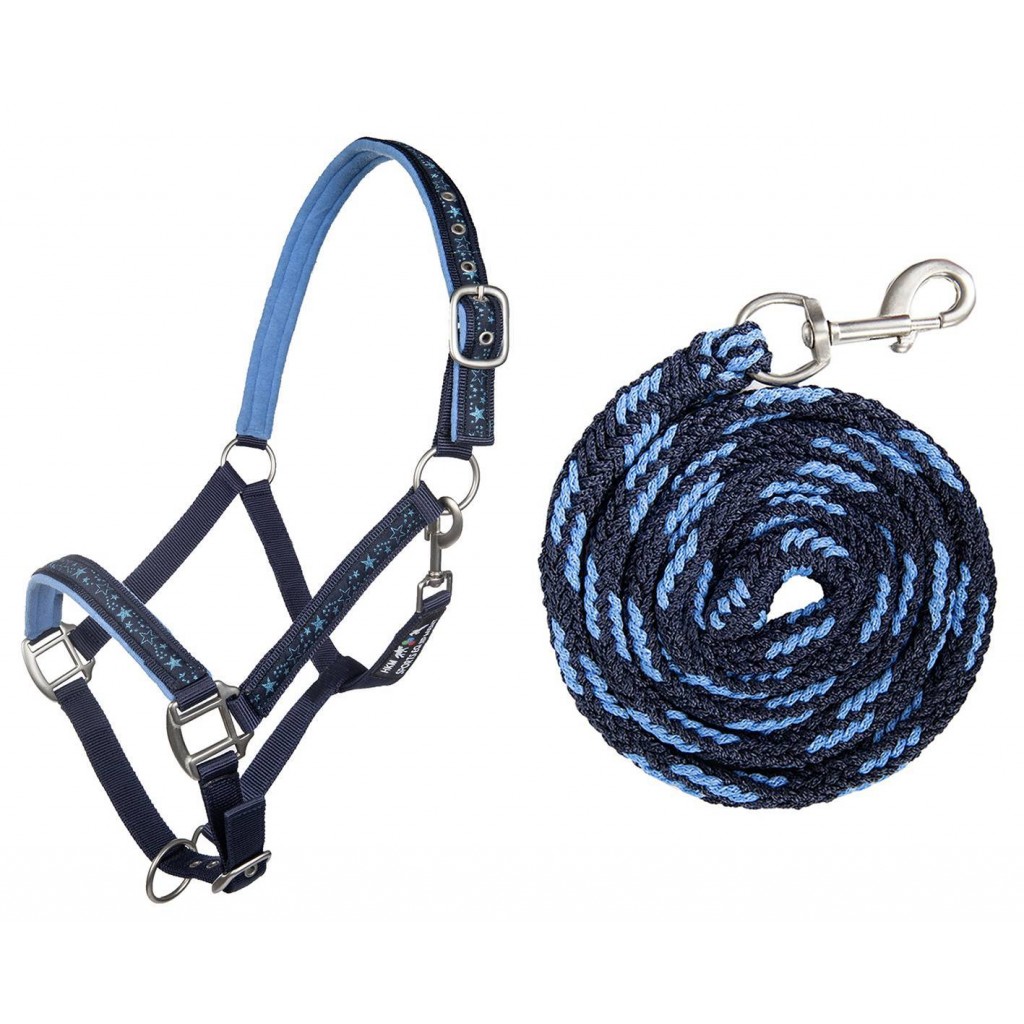 Halfter mit Strick 180cm und Karabiner -Sternchen-