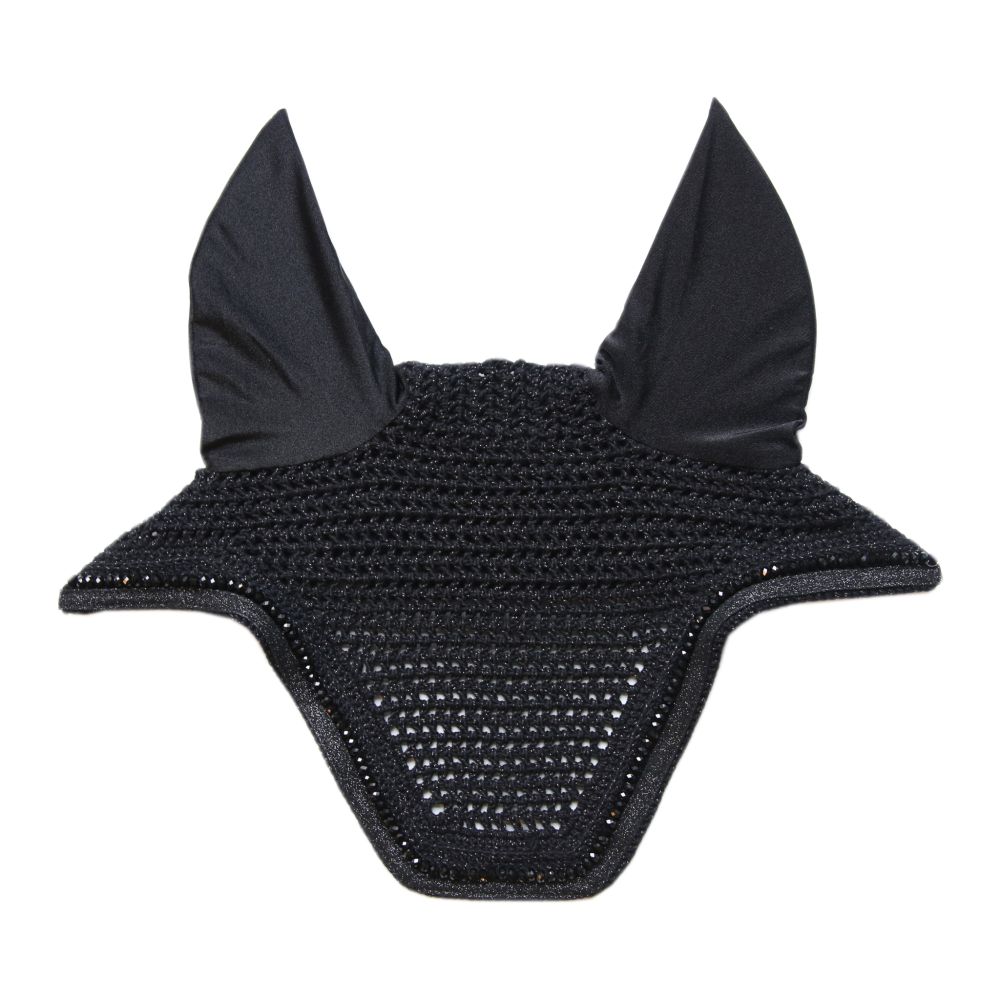 KENTUCKY® HORSEWEAR Fliegenhaube Wellington mit Glitzereinfassung, schwarz