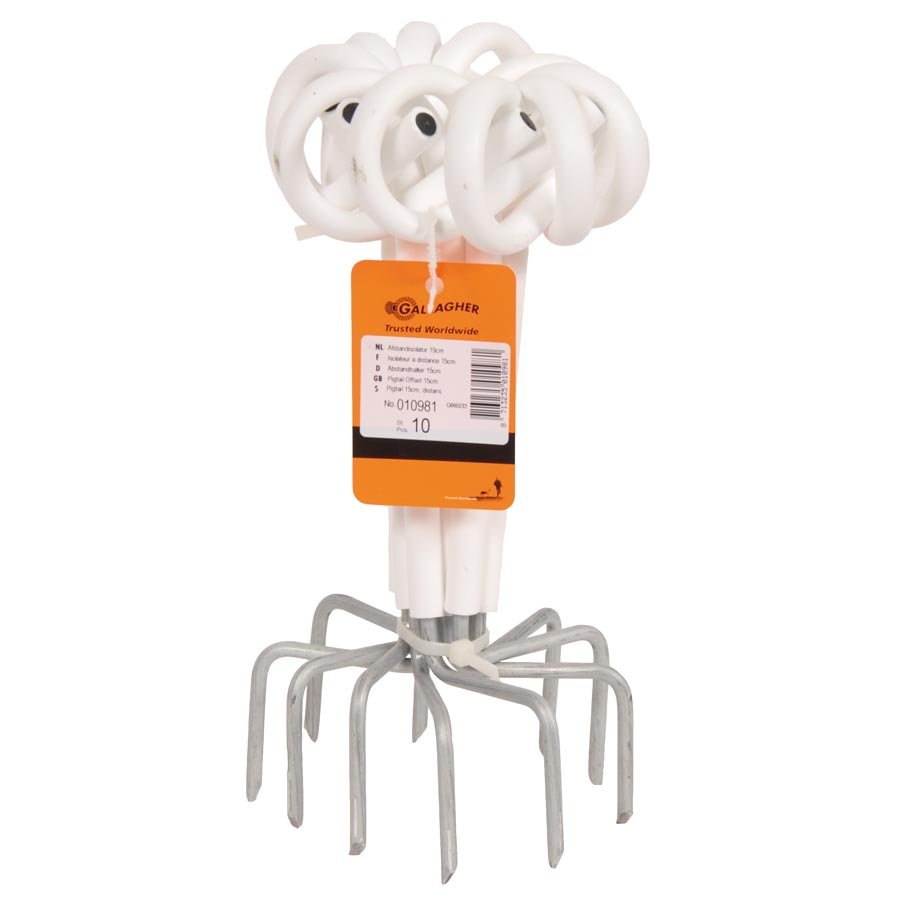 GALLAGHER Abstandhalter mit Ösenisolator, weiß