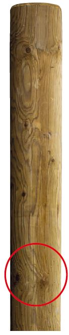 PATURA Weidezaunpfosten aus Holz mit Durchmesser 10 cm