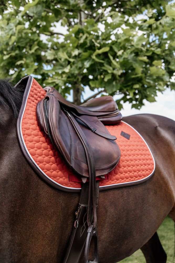 KENTUCKY® HORSEWEAR Schabracke Classic Leder Springen, orange