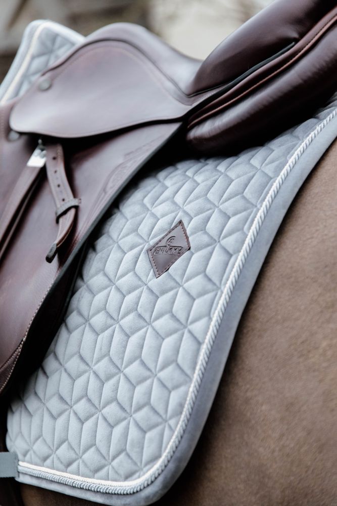 KENTUCKY® HORSEWEAR Schabracke Basic Velvet Springen, grau