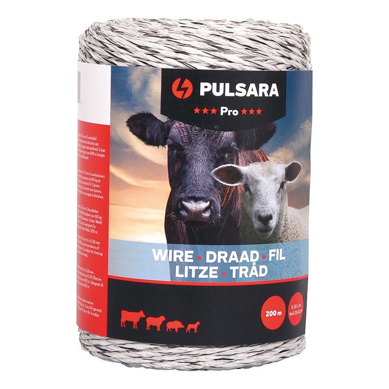 PULSARA Kunststoff-Litze Pro, weiß/schwarz 