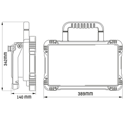 SHADA 18 V Arbeitsleuchte für Elektrowerkzeug - 47 W 5.500 lm 5.000 K