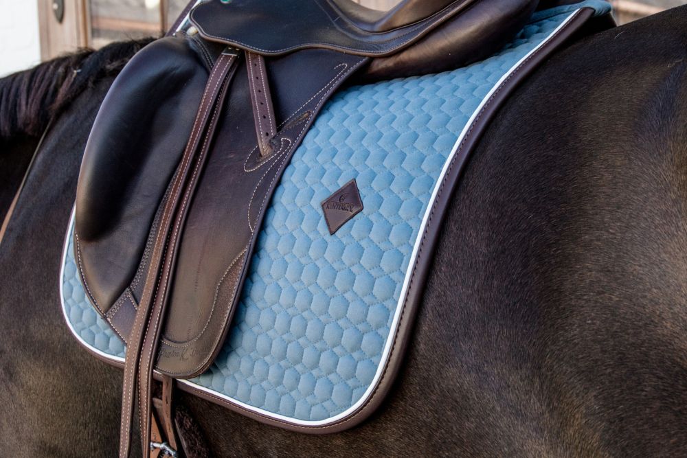KENTUCKY® HORSEWEAR Schabracke Classic Leder Dressur, dusty blue