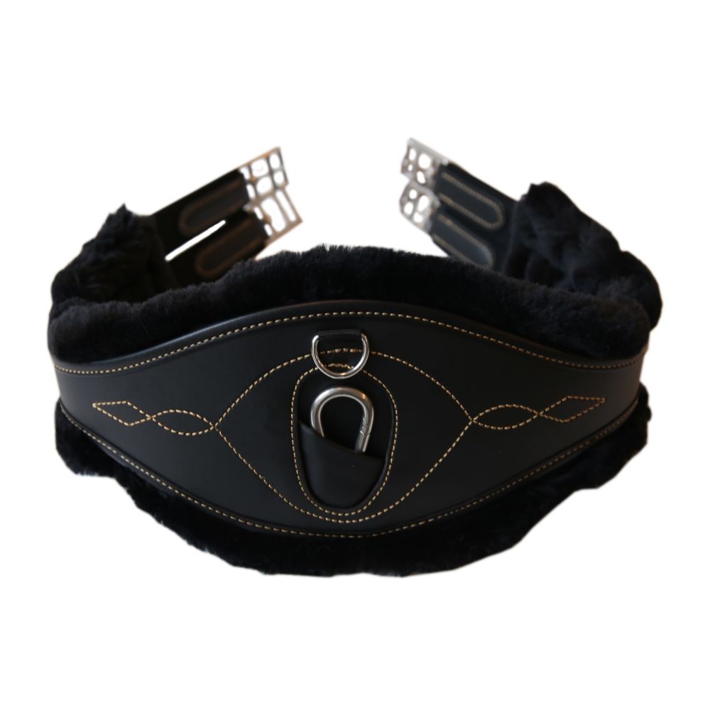 KENTUCKY® HORSEWEAR Schaffell-Gurtschoner für Gurt Anatomic, schwarz