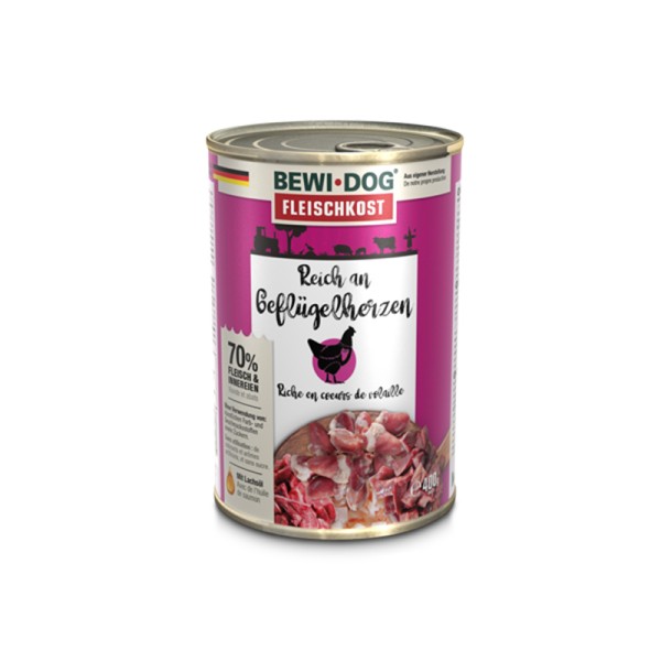 BEWI DOG® reich an Geflügelherzen