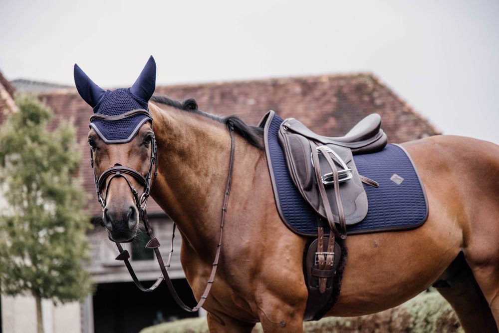 KENTUCKY® HORSEWEAR Schabracke Color Edition Leder Dressur, marine