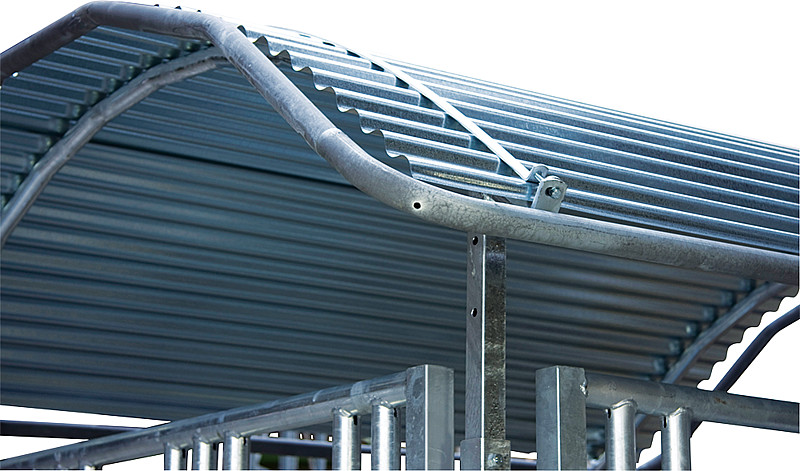 PATURA Dachkanten-Schutzbügel für Profi-Viereckraufen 2,00 x 2,05 m