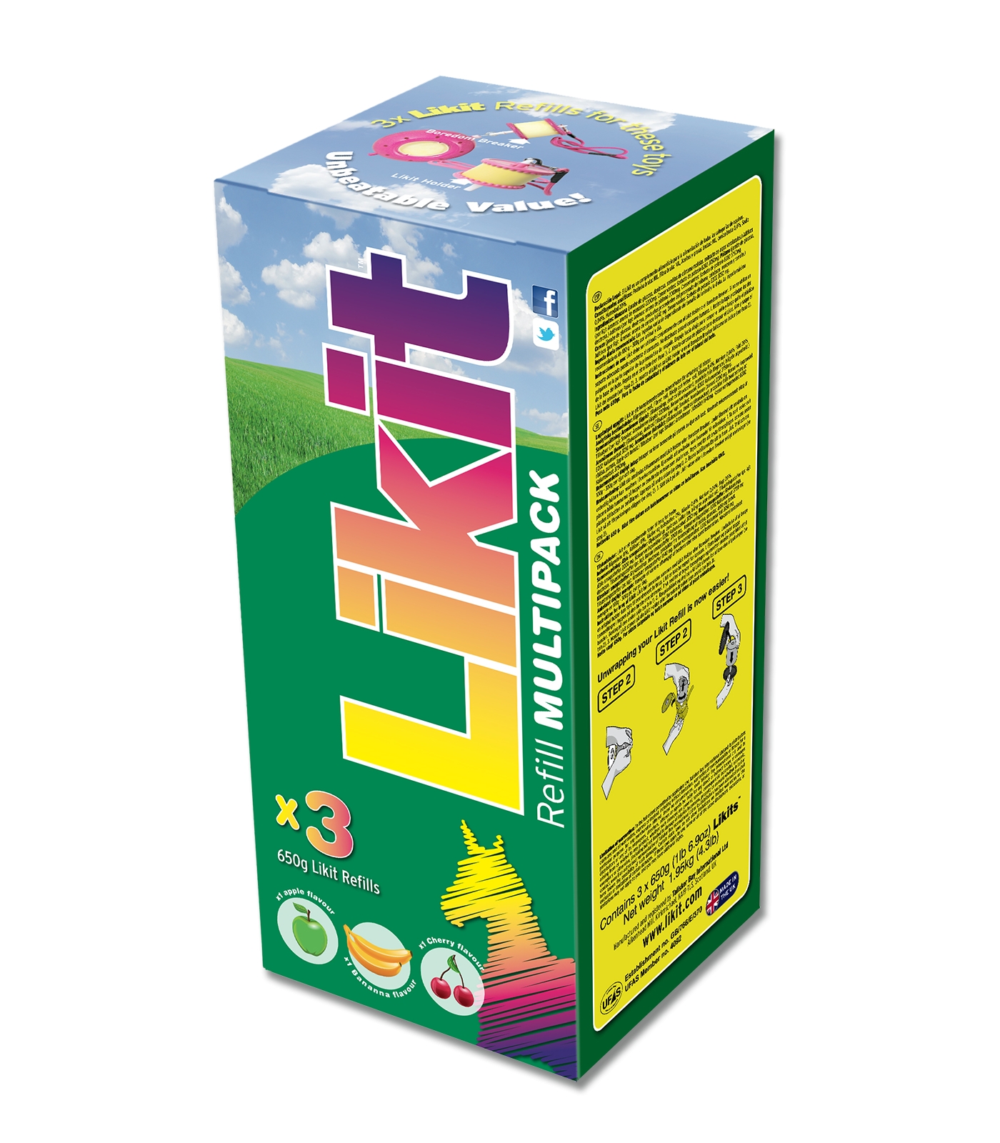 Likit Sammelpackung mit 3 Likit Lecksteinen 625 g