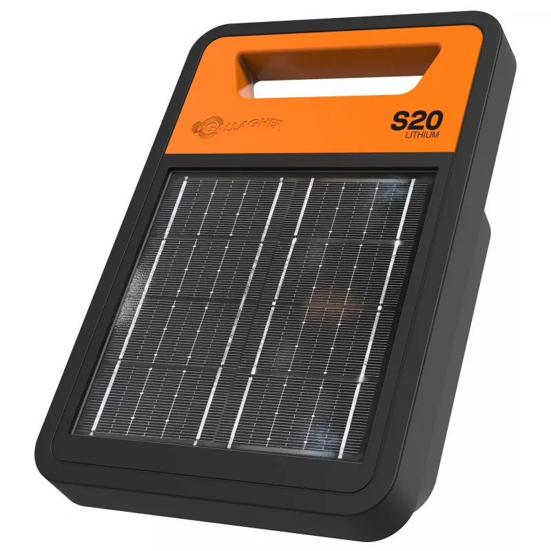 GALLAGHER S20 Solar-Weidezaungerät mit Lithium-Batterie