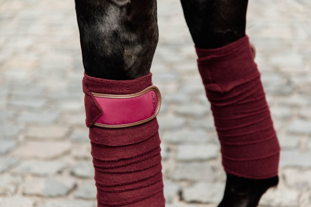 KENTUCKY® HORSEWEAR Fleece-Bandagen, 4er-Set, bordeaux