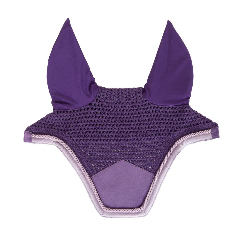 KENTUCKY® HORSEWEAR Fliegenhaube Wellington Velvet Contrast, königliches violett