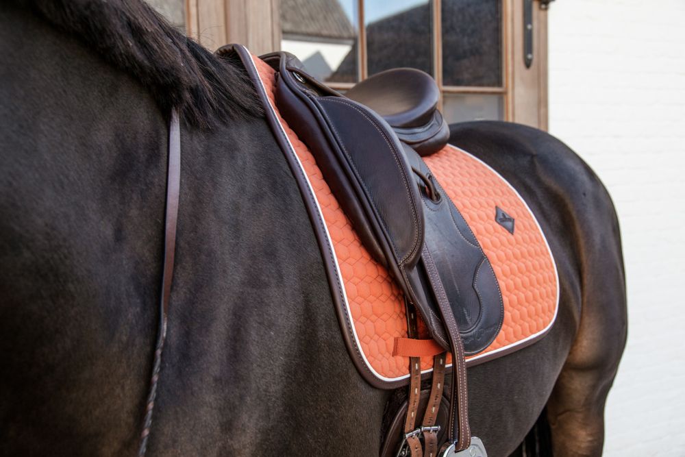 KENTUCKY® HORSEWEAR Schabracke Classic Leder Dressur, orange