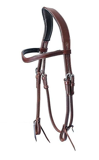 WESTERN IMPORTS® ANATOMICALLY SHAPED HEADSTALL, DARK OILED