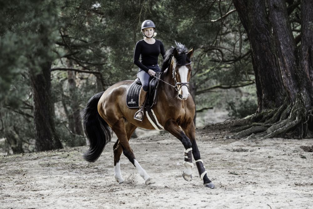 KENTUCKY® HORSEWEAR Lammfell Gurt Anatomic, braun