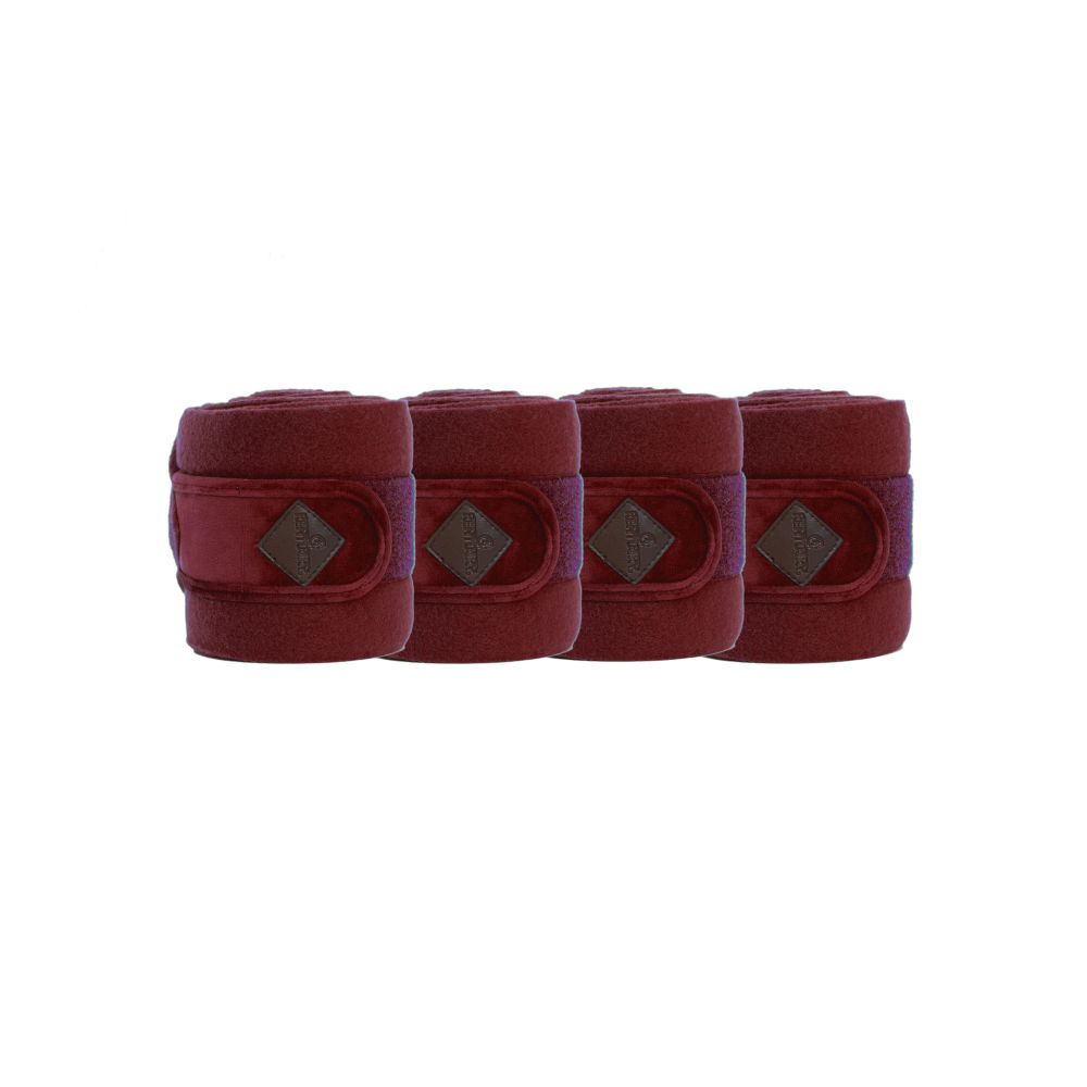 KENTUCKY® HORSEWEAR Fleecebandagen Velvet, 4er-Set, bordeaux